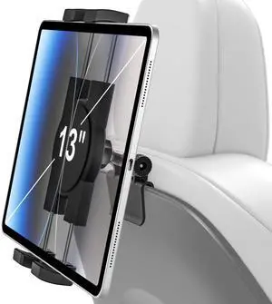 woleyi for Tesla Model Y Model 3 Model S Model X Tablet Headrest Holder - 2025 Tesla Back Seat Tablet Mount for iPad Pro 12.9, Air, Mini, iPhone, Galaxy Tabs, Z Fold, Fire HD, Switch, 4.7-13" Devices