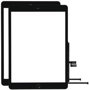 for iPad 7 7th / 8 8th Gen Screen Replacement 2 Pack Digitizer 2019/2020 10.2 Inch, for 7th 8th Generation A2197 A2198 A2200, A2270 A2428 A2429 A2430 Touch Glass with Home Button (Black)