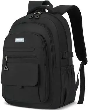 VANKANY School Backpack for Teen Girls, Aesthetic Bookbag for College Middle High School, Women Students Laptop Backpack Mochilas Escolares, Black