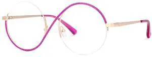 VOOGLAM Blue Light Glasses for Women Pink Round Anti Eyestrain Dry Eyes Computer Phone TV Eyeglasses Manley GJGM171265-09