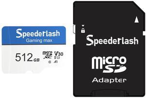 512GB Micro SDXC Memory Card for Gaming & 4K Content, Gaming Max TF Card with Adapter, U1 V30 A1, 100MB/s Read Speed - for Game Console Switch, Steam Deck, Seamless Gameplay & Apps
