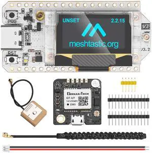 YELUFT ESP32 LoRa V3 Development Board with GT-U7 GPS Module, 915MHz Antenna Integrated WiFi Bluetooth SX1262 CP2102 for Meshtastic GPS Arduino Intelligent Scenes