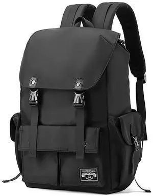 XINDING Travel Backpack For Men with 17.3 Inch Laptop Compartment Tech Backpack Waterproof for College Casual Outdoor Work (Black, Large)