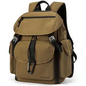 XINDING Travel Backpack for Men Women, Fits 15 Inch Laptop, Carry On Daypacks Backpacks Lightweight Hiking Backpack for Casual, Outdoor, Travel, Daily (khaki)
