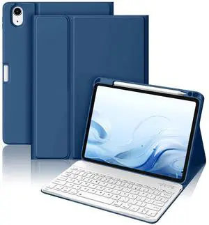 Wenlaty Keyboard Case for iPad Air 11-inch Case with Keyboard (M3/M2, 2025/2024) & Air 5th/4th Gen 10.9'' - Detachable Wireless, Thin & Light Cover with Pencil Holder for iPad Air 11-inch, Abyss Blue