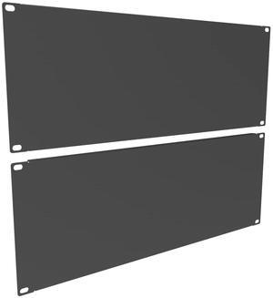 QiaoYoubang 2 Pack of 4U Blank Panel - Metal Server Rack Panel for 19in Server Rack Cabinet or Enclosure, Black (4U)