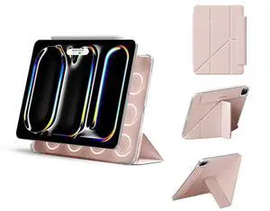 Magnetic Case Compatible with iPad Pro 11 M4 Case, Replacement for iPad Pro 11 Inch 2024 M4, Slim and Lightweight Four-Corner Protective Folio Origami Style Cover Support Landscape and Portrait