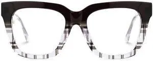 Zeelool Square Acetate Glasses Retro Eyewear for Women Blue Light Blocking Glasses Anti Eyestrain Glasses ZJGA784822-05 Black