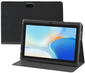 WUIUHOU 7 inch Android Tablet, 7 inch HD IPS Touchscreent, Quad-Core, 4GB RAM 32GB ROM 1TB Expand, 2MP + 5MP Dual Camera, WiFi 6 Bluetooth 3000 mAh Battery Tab Tablet with Case.