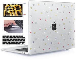 YSCLBAHUK Compatible for MacBook Air 13.6 inch Case M4 M3 M2 2025 2024 2023 2022 Release Model A3113 A2681 A3240 Cover, Lightweight Pattern Plastic Hard Shell Case Cover for Mac Air M4, Colored Star