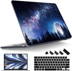 Tuiklol for M4 MacBook Air 13.6 inch Case 2025-2022 Release M2 Chip Model A3240 A3113 A2681, Plastic Hard Shell Cover for MacBook Air 13.6 Liquid Retina Display with Touch ID, Moonlight