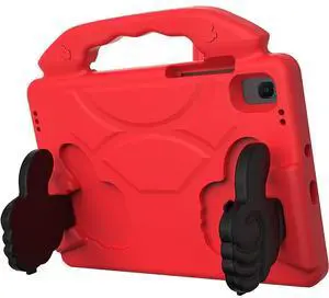 SaharaCase YES! Series KidProof Case for Samsung Galaxy Tab A8 10.5 Inch (2021) [Shockproof Bumper] Rugged Child Protection Antislip Integrated Kickstand (Red)