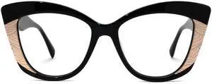 Zeelool Vintage Cat Eye Blue Light Blocking Glasses for Women Amy JGA300178-01 Black