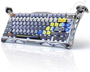 GravaStar Mercury K1 Pro Wireless Gaming Keyboard, Aluminum Alloy, 75% Layout Custom Keyboard, Designed for Durability & Unique Aesthetic (Interstellar Silver)