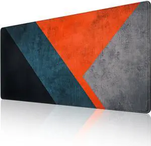 ZOCOZY Modern Art Extended Mouse Pad 48" x 24", Abstract Design Desk Mat, Non-Slip Rubber Base, Large Surface for Gaming and Office, Durable, Waterproof, Vibrant Geometric Colors