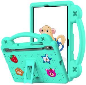 YRH for Galaxy Tab S9 FE/S10 FE Case 10.9-inch, Kids EVA Boys Girls Cover with Stand Handle Dolls for Samsung S9 FE/S10 FE Tablet Case, Green