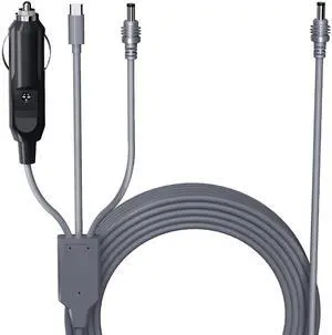 Zinweyton 3 in 1 Starlink Mini Cable 15FT/5M, USB C/Car Charger/DC to DC Power Replacemet Starlink Mini Power Cable Waterproof