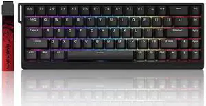 ZMX MADLIONS MAD 68 HE Magnetic Switch RGB Gaming Keyboard,65% Hall Effect Rapid Trigger Adjustable Actuation Hot Swap Wired Mechanical Keyboard with PBT Keycaps PC/Mac Gamer (Black)