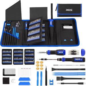 XOOL 200 in 1 Precision Screwdriver Kit, Electronics Repair Tool Magnetic Driver Kit with 164 Bits, Flexible Shaft, Extension Rod for Computer, iPhone, Laptop, PC, PS4, Xbox, Nintendo