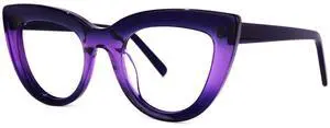 VOOGLAM Cateye Blue Light Glasses for Women Cute Computer Office with Trending Frame Glasses Purple Pastora GWA849536-02