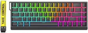 ZUOYA HE65 Rapid Trigger Gaming Keyboard,Magnetic Switch Hall Effect Hyper-Fast Adjustable Actuation 8K Hz Polling Rate Gasket-Mounted 65% Compact RGB HotSwap Wired Mechanical Keyboard (Black)