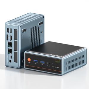 PELADN WO4 Mini PC,AMD Ryzen 5 6600H(8 Cores, 16 Threads) Mini Desktop Computer,16GB DDR5 RAM + 512GB PCle SSD, WiFi6.0,BT5.2,DP1.4,HDMI2.0,USB4.0