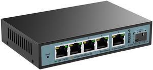SODOLA 6 Port 2.5G Web Managed Switch,1 10G SFP Slot&5 x 2.5G Base-T Ports,Static Aggregation/QoS/VLAN/IGMP, Metal Fanless Smart Multi-Gigabit Network Switch