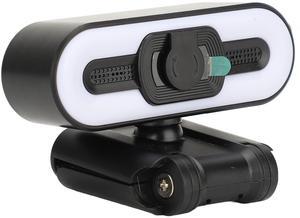 4K Webcam with Light, Auto Beauty Web Camera with Microphone, Bright Fill Light, USB 2.0 Interface, USB Camera for PC, Video Conference