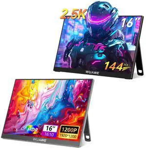 WUAWE 16'' Portable Monitor with Built-in Stand