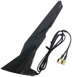 Dual Band WiFi Antenna 2.4GHz 5GHz RP-SMA Magnetic Base Adapter Antenna With 1meters for ASUS Z590 Z390 Z490 X570 H610 H670 M13H M12 M11 Motherboard Card Wireless Network Router Laptop WiFi 6E Antenna