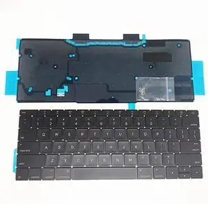 Replacement Keyboard and Keyboard Backlight and Rivet Screw Compatible with MacBook Pro 13 Inch Retina Display Model A1708 2016-2017 Year EMC 2978 EMC 3164
