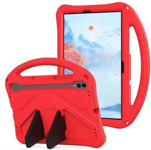 YRH for Samsung Galaxy Tab S9 FE 5G/S10 FE Tablet Case Kids 10.9-inch, Kids EVA Protective Cover with Stand Handle, Red