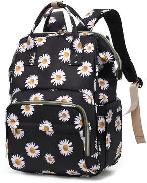 Yusudan Daisy Lunch Backpack for Women, Insulated Cooler Work Business Laptop Backpacks Girls School Backpack College Bookbags (Black)