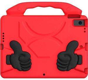 SaharaCase Thumbs Up KidProof Case for Apple iPad 10.2" (9th Generation 2021) [Shockproof Bumper] Rugged Child Protection Antislip Kickstand (Red)