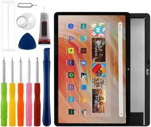 [New] Duotipa LCD Display Touch Screen Digitizer Assembly Replacement for  Kindle Fire HD 10 2023 with Technical Repair Tools Kit-Black.