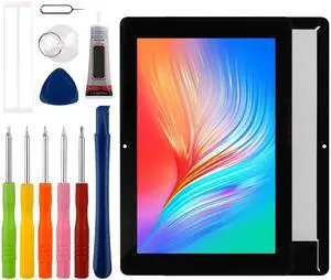 [New] Duotipa LCD Display Touch Screen Digitizer Assembly Replacement for  Kindle Fire HD 10 11th Gen 2021 T76N2B/Fire HD10 Plus T76N2P with Technical Repair Tools Kit-Black.
