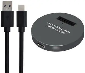 chenyang M.2 NVME SSD Enclosure Reader,USB 3.1 Gen 2 10Gbps Desktop M.2 SSD Enclosure Adapter Aluminum Alloy Black