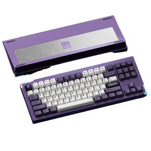 BOYI 80V2 CNC Aluminum 5-Second Quick-Release QMK/VIA Triple-Mode Connectivity Hot Swappable Mechanical Keyboard RGB/FR4/8000mAh with Superior Acoustics (Purple)