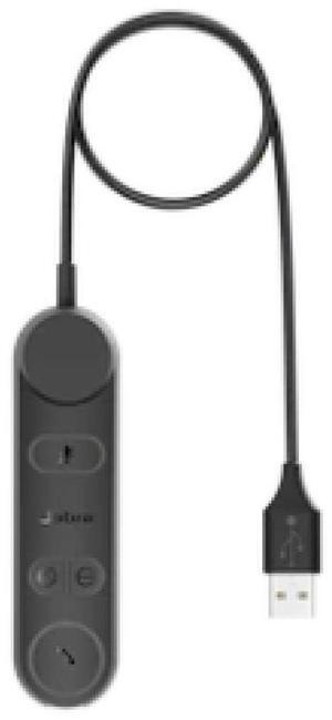 Jabra Engage 50 II Link Call Control Unit - USB-A Cable Engage 50 II Mono and Stereo USB-C Wired Headsets - Works with All Unified Communications Platforms Such as Zoom & Unify - Black