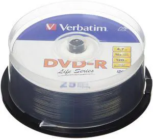 Verbatim DVD-R Disc Spindle Life Series 25-Pack 16x