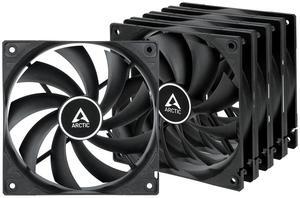ARCTIC F12 (5 Pack) - 120 mm Standard Case Fan, Value Pack, Low Noise, Very Quiet Motor, Computer, Fan Speed: 1350 RPM - Black