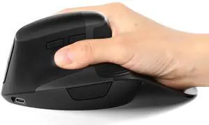 seenda Ergonomic Mouse Rechargeable, 2.4G USB & Type C Vertical Wireless Ergo Mouse with Instant Desktop Return Key, Quiet Click, Palm Rest, Anti-Slip Optical Mice for Mac OS, Windows PC Laptops