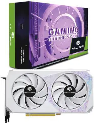 MLLSE RTX 3060 Graphics Card, 12GB GDDR6, 192-bit, PCIe 4.0, HDMI & 3DP, 8-Pin, Desktop GPU for Gaming (White)
