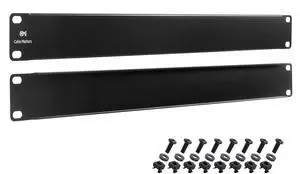 Cable Matters 2-Pack 1U Blank Panels, 1U Rack Mount Panel Spacer for 19-Inch Server Rack Cabinet, Black
