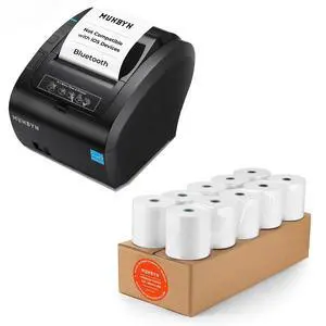 MUNBYN Receipt Printer and Thermal Paper 3 1/8 x 230ft