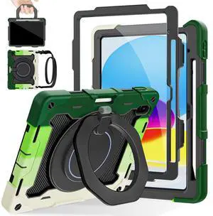ROISKIN Case for iPad A16 11th Generation 11 Inch 2025, iPad 10th Generation Case 10.9" for Kids with Screen Protector,360 Kickstand & Handle,Pen Holder,Shoulder Strap,Heavy Duty Drop Protection