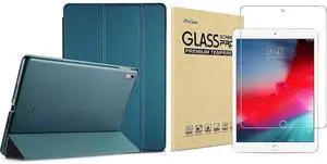 ProCase iPad Air 3 10.5" 2019 / iPad Pro 10.5" 2017 Teal Slim Hard Shell Case Bundle with Tempered Glass Screen Protector