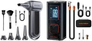 WOLFBOX MF100 Electric Air Duster 150000RPM & WOLFBOX Heavy Duty Tire Inflator Portable Air Compressor