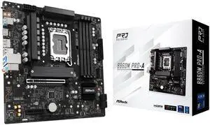 ASRock B860M Pro A DDR5 8666 MHz 256GB M.2 LGA1851 B860 Micro ATX Motherboard Intel Core Ultra BIOS Flashback SATA3 6.0 Gb/s PCIe 5.0