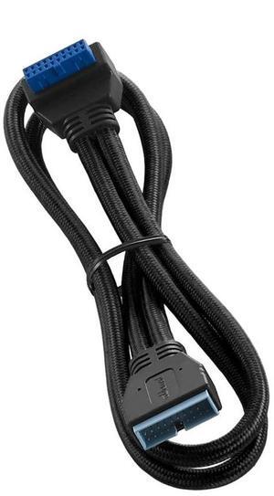 CableMod ModFlex Sleeved Right Angle Internal USB 3.0 Cable (Black, 50cm)